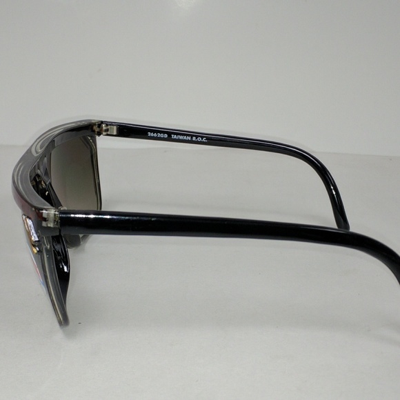 NWT True Vintage 90's Acetate Lady High Fashion Sunglasses (Black/C.Orange) - Picture 2 of 4